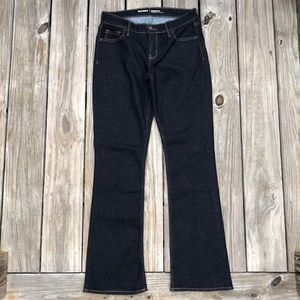 Dark navy boot cut jeans